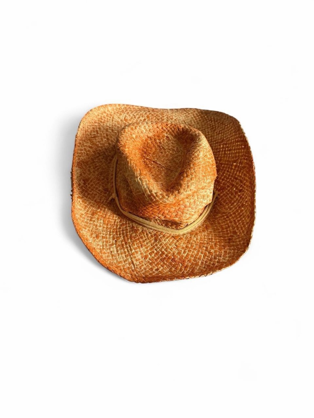 NWT Amscan Straw Cowboy Hat Western Sombrero Beach Festival Neutral